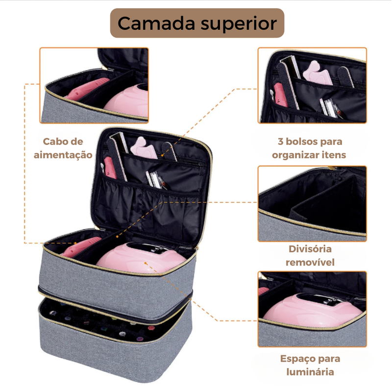Bolsa Organizadora de Acessórios com camada dupla
