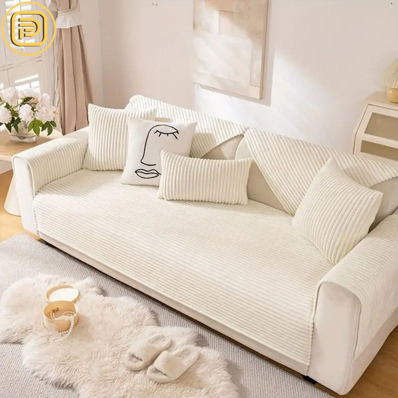 [LEVE 2 PAGUE 1] Capa de Sofá Monna Impermeável em Algodão Egípcio e Chenille + BRINDES: 2 Capas Para Almofdada