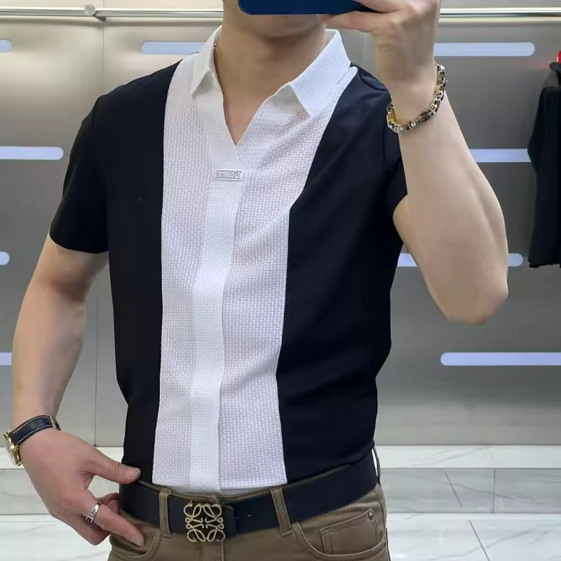 [PAGUE 3 LEVE 5] Camisa Polo Casual Versatto em Viscose, Seda Gelo e Elastano + Brindes: 3 Bermudas e Relógio