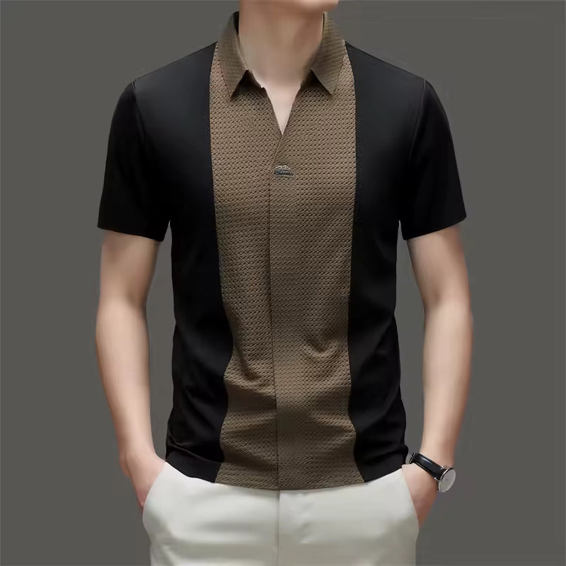 [PAGUE 3 LEVE 5] Camisa Polo Casual Versatto em Viscose, Seda Gelo e Elastano + Brindes: 3 Bermudas e Relógio