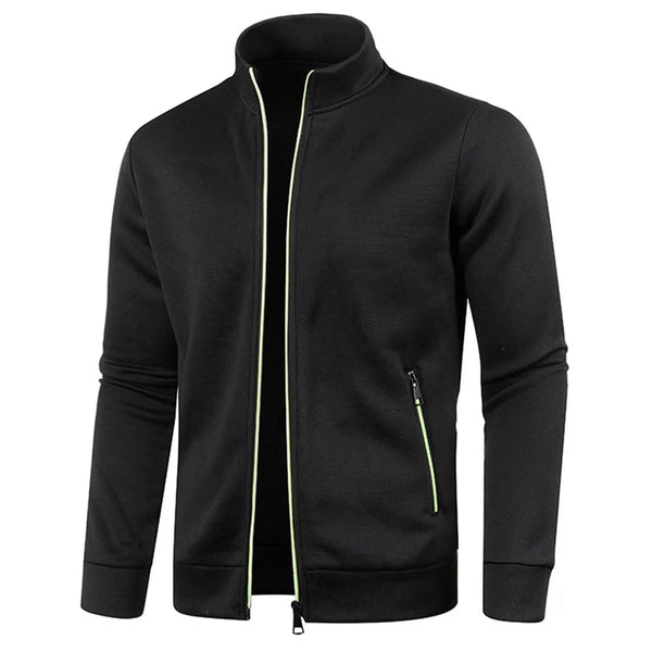 Casaco Masculino De Frio Com Zíper E Gola Em Pé - Promoção de Inverno 2025