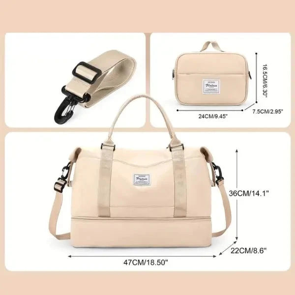 Bolsa Mala Impermeável com Bolsos Multifuncionais Elegância